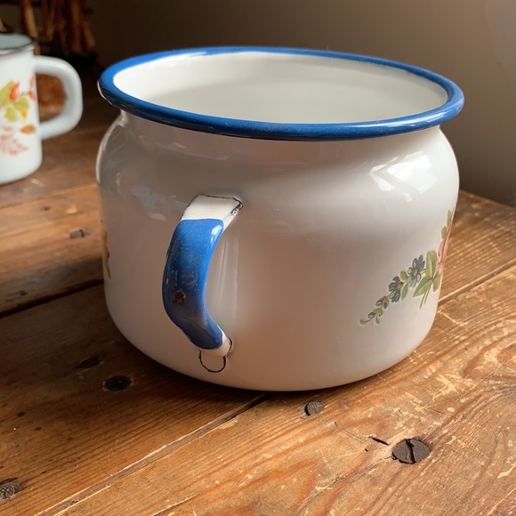 Antique Enameled Soup Cup - Picture 4 of 6